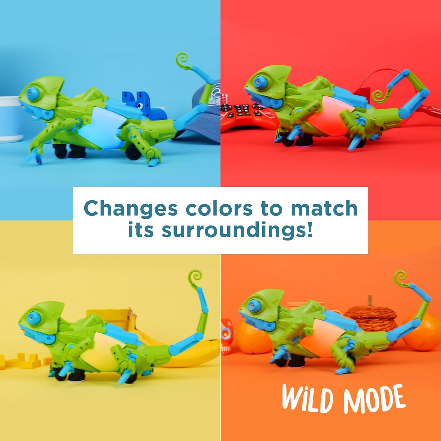 Thames & Kosmos My Robotic Pet: Coding Chameleon STEM Building & Experiment Kit | Color-Sensing Coding Robot for Boys & Girls Ages 8+, Screen-Free Educational Fun, Robotic Reptile with 3 Play Modes